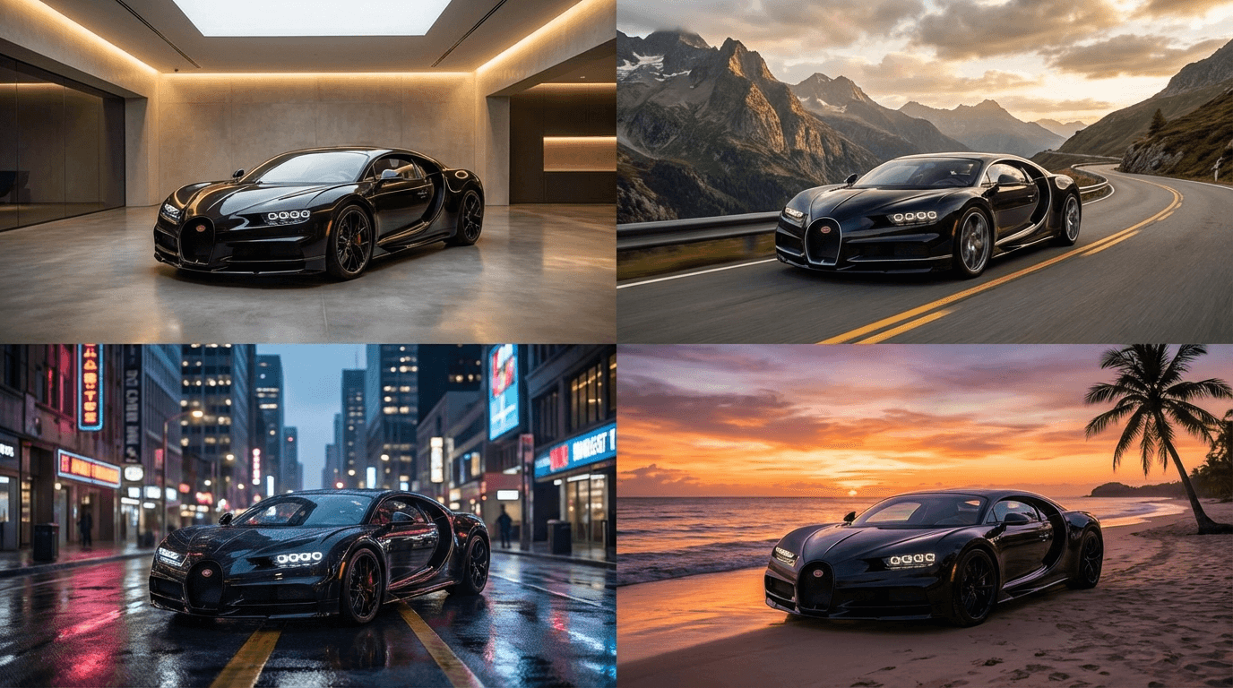 Galeria de fondos para fotos de coches: showroom, naturaleza y ciudad